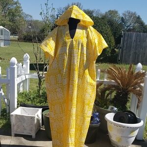 Yellow Patterned Maxi Dress